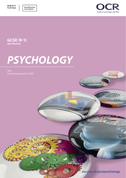 OCR GCSE (9-1) Psychology J203