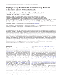 Biogeographic patterns of reef fish community