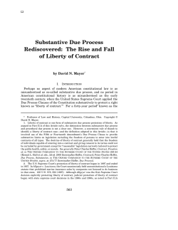 Substantive Due Process Rediscovered