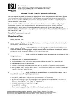 Testosterone Therapy - Student Health Services