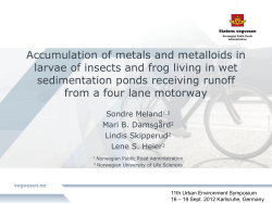 Accumulation of metals and metalloids in larvae of insects and frog