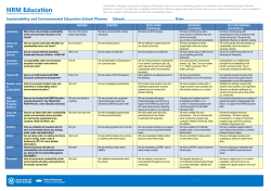 Sustainability and Environmental Education School Planner School