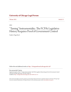 The FCPA`s Legislative History Requires Proof of Government Control