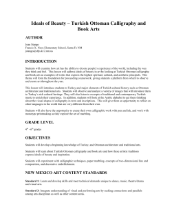 Ideals of Beauty Turkish Ottoman Calligraphy and Book