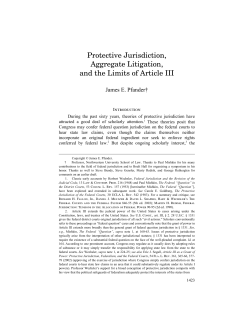 Protective Jurisdiction, Aggregate Litigation, and