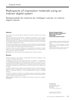 Radiopacity of impression materials using an indirect digital system