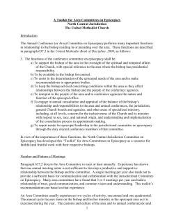 annual conference committees on the episcopacy