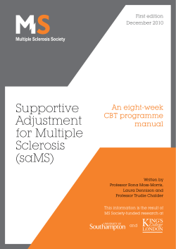 Supportive Adjustment for Multiple Sclerosis (saMS)