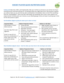 Quick Nutrition Reference Guide