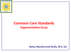 Teaching Expository Writing Skills The Common Core Standards