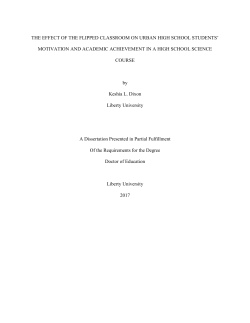 the effect of the flipped classroom on urban high school students