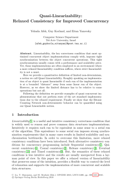 Quasi-Linearizability: Relaxed Consistency for Improved Concurrency