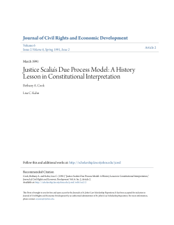 justice scalia`s due process model: a history lesson in constitutional