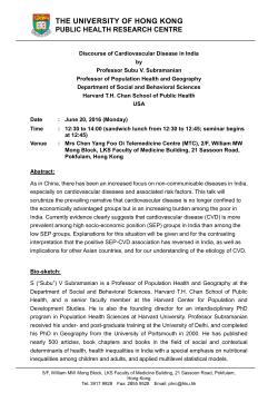 Agenda - HKU School of Public Health