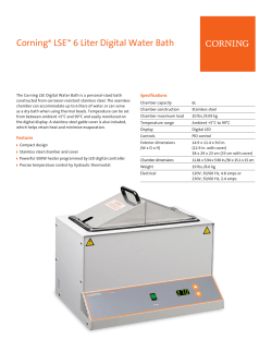 Sell Sheet Corning&reg; LSE&trade; 6 Liter Digital Water Bath