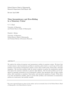 Time Inconsistency and Free-Riding in a Monetary