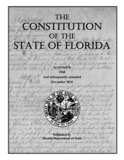 constitution state of florida - Florida Department of State