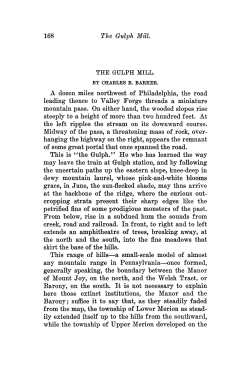 168 The Gulph Mill A dozen miles northwest of Philadelphia, the