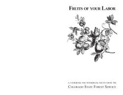 Fruits of Your Labor Cookbook