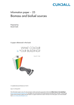 Biomass and biofuel sources