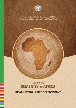 DISABILITY-INCLUSIVE DEVELOPMENT