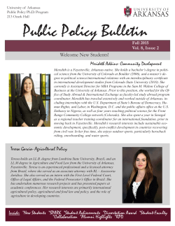 Public Policy Bulletin &ndash; Fall 2015