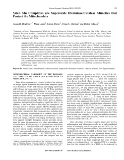 Salen Mn Complexes are Superoxide Dismutase/Catalase Mimetics