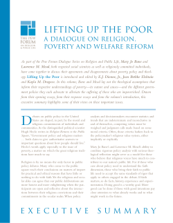 Lifting Up the Poor - Pew Forum on Religion and Public Life