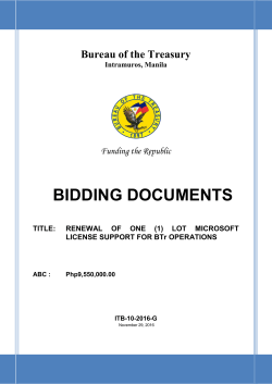 Bid Document - Bureau of the Treasury
