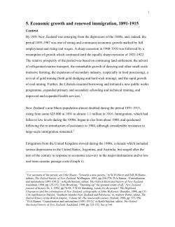 Economic growth and renewed immigration, 1891-1915