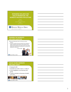 reframing wellness and health promotion for worksite
