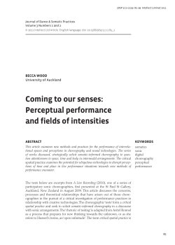 Coming to our senses