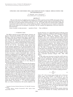 UPDATED AND EXPANDED OPAL EQUATION-OF