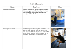 Stretch at Completion Stretch Description Photo