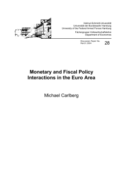 Monetary and Fiscal Policy Interactions in the Euro Area Michael