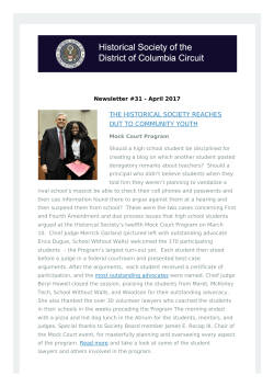 latest newsletter - DC Circuit Historical Society