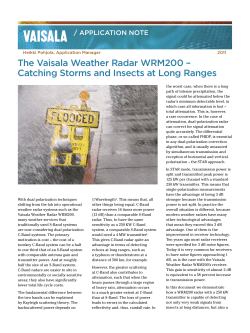 The Vaisala Weather Radar WRM200