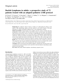 Burkitt lymphoma in adults: a prospective study of 72 patients treated
