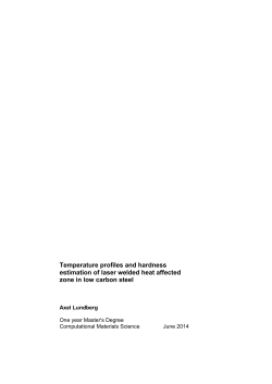 Temperature profiles and hardness estimation of