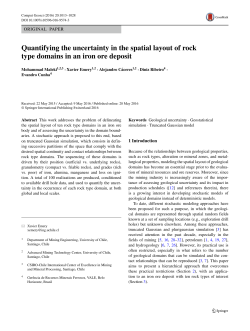 Quantifying the uncertainty in the spatial layout of rock type domains