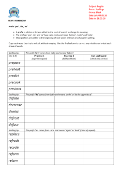 prepare preheat predict precook previous deflate decrease demist