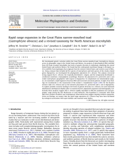 Rapid range expansion in the Great Plains narrow