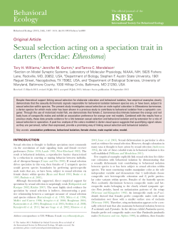 Sexual selection acting on a speciation trait in