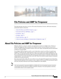 File Policies and AMP for Firepower
