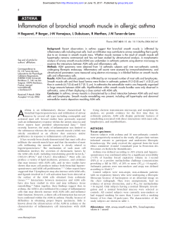 Inflammation of bronchial smooth muscle in allergic asthma