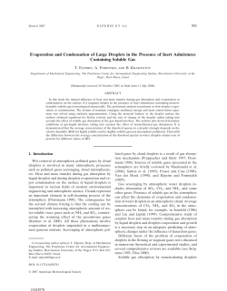 Evaporation and Condensation of Large Droplets in the Presence of