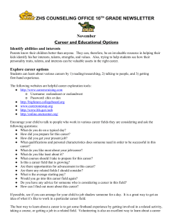 November - Zeeland High School Counseling