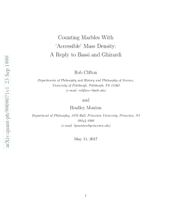 Counting Marbles with`Accessible`Mass Density: A Reply to Bassi