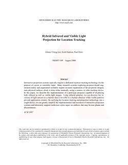 Hybrid Infrared and Visible Light Projection for Location Tracking