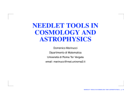 NEEDLET TOOLS IN COSMOLOGY AND ASTROPHYSICS